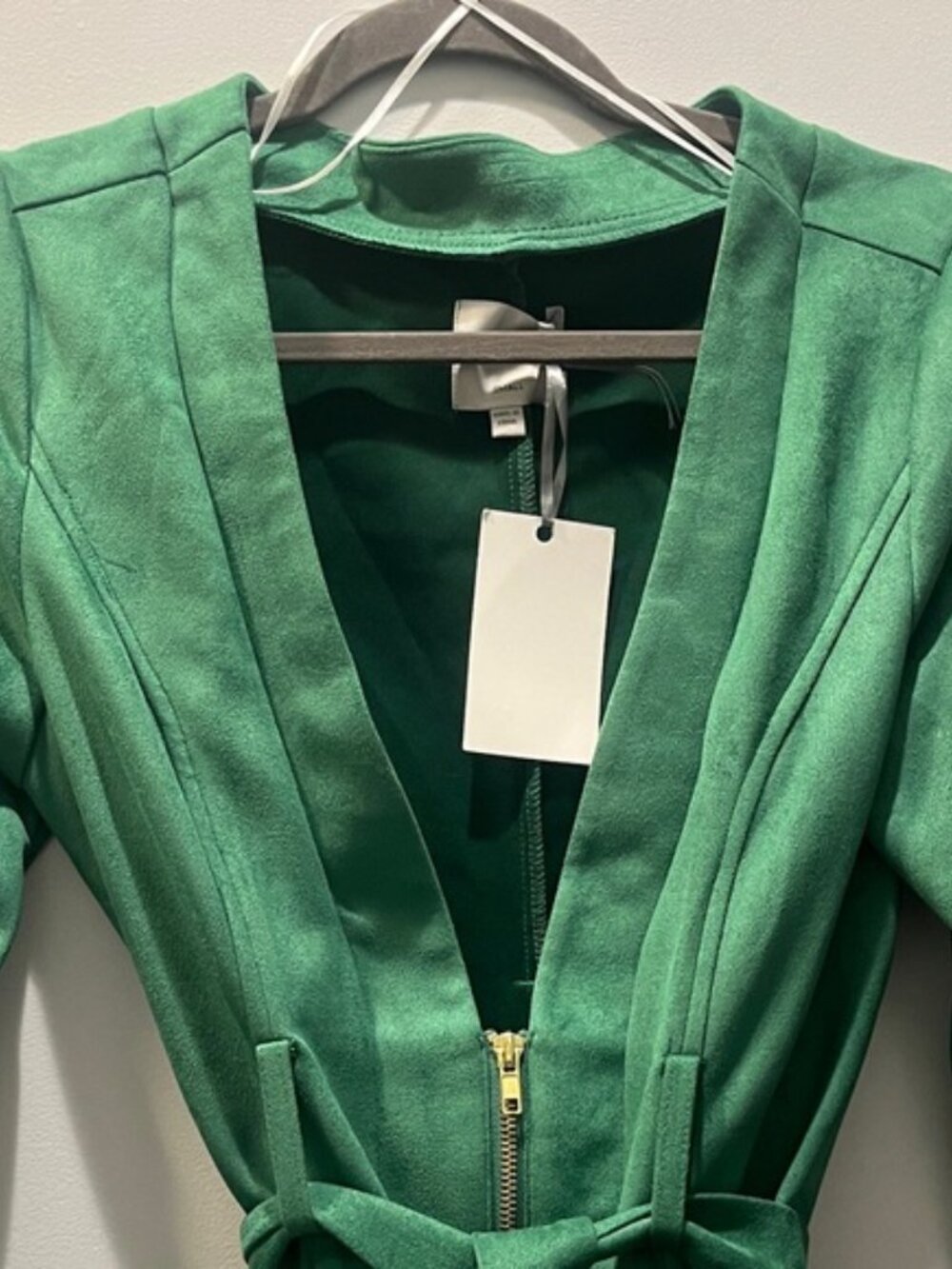 NWT Love Tree Green Belted Jacket - Picture 6 of 6